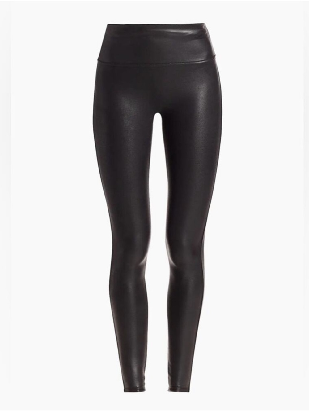 SPANX Faux-Leather High-Waist Leggings in Black